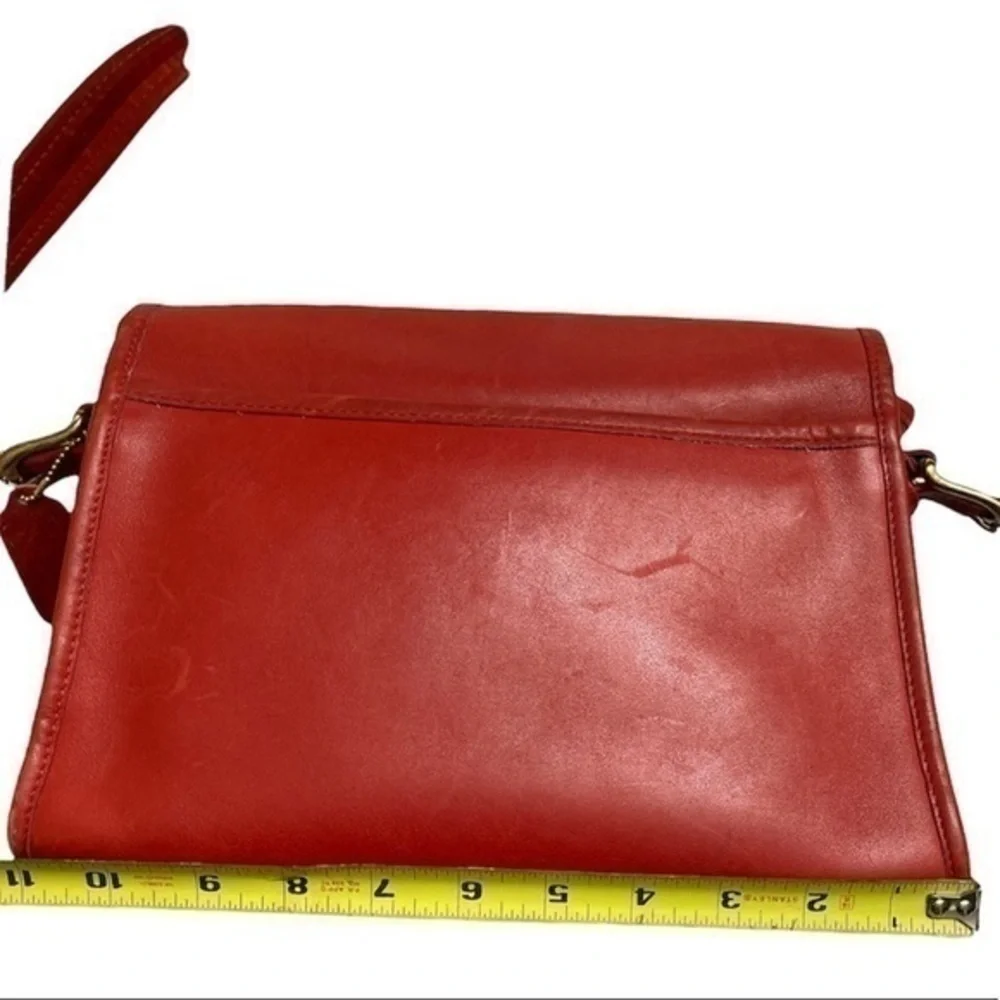 Coach vintage red leather NYC new York city spectator bag 9795 RARE